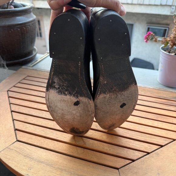 Mix Mooz Black Leather Western  Studded Ankle Boots Size 8.5 - Picture 6 of 9